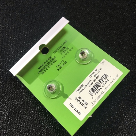 Kate Spade Silver Bow earrings - Picture 3 of 3